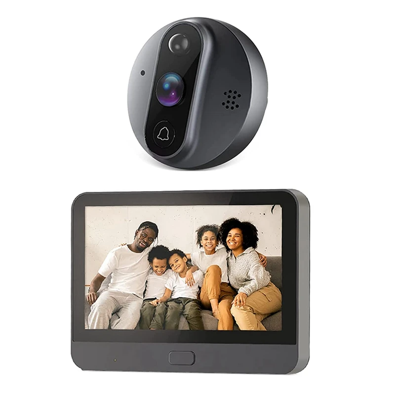 

Смарт-звонок Дверной пластиковый с Wi-Fi, 1080P, 4,3 дюйма