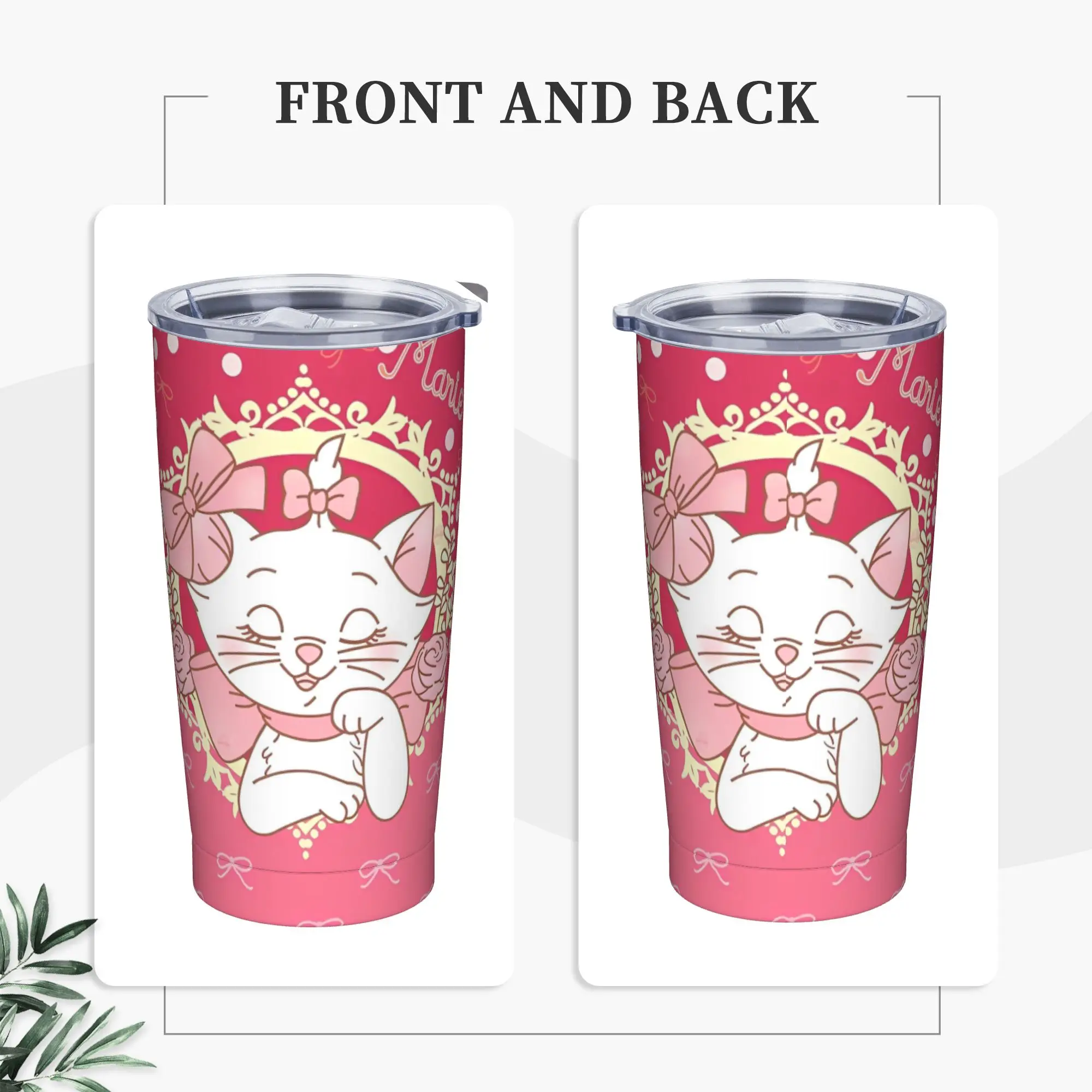 Термокружка M-Maries Cat Kitten с двойными стенками, вакуумная, для кофе, 20 унций, защита от проливания (art.: 3920db395fa83) - 3920db395fa83