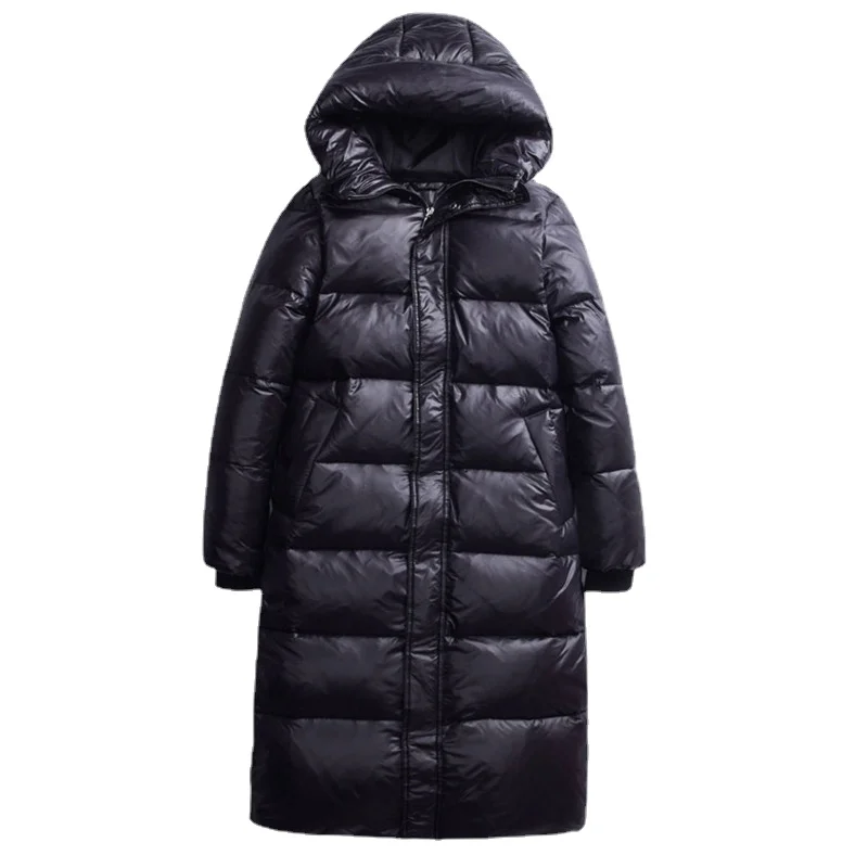 

2022 New Autumn Winter Down Cotton Jackets Women Long Parkas Slim Hooded Warm Winter Coats Female Black Overcoats