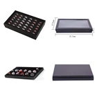 Органайзер для демонстрации сережек и ювелирных изделий, Практичный чехол для демонстрации, прозрачный чехол из ПВХ с 36 слотами, коробка для колец, чехол для хранения