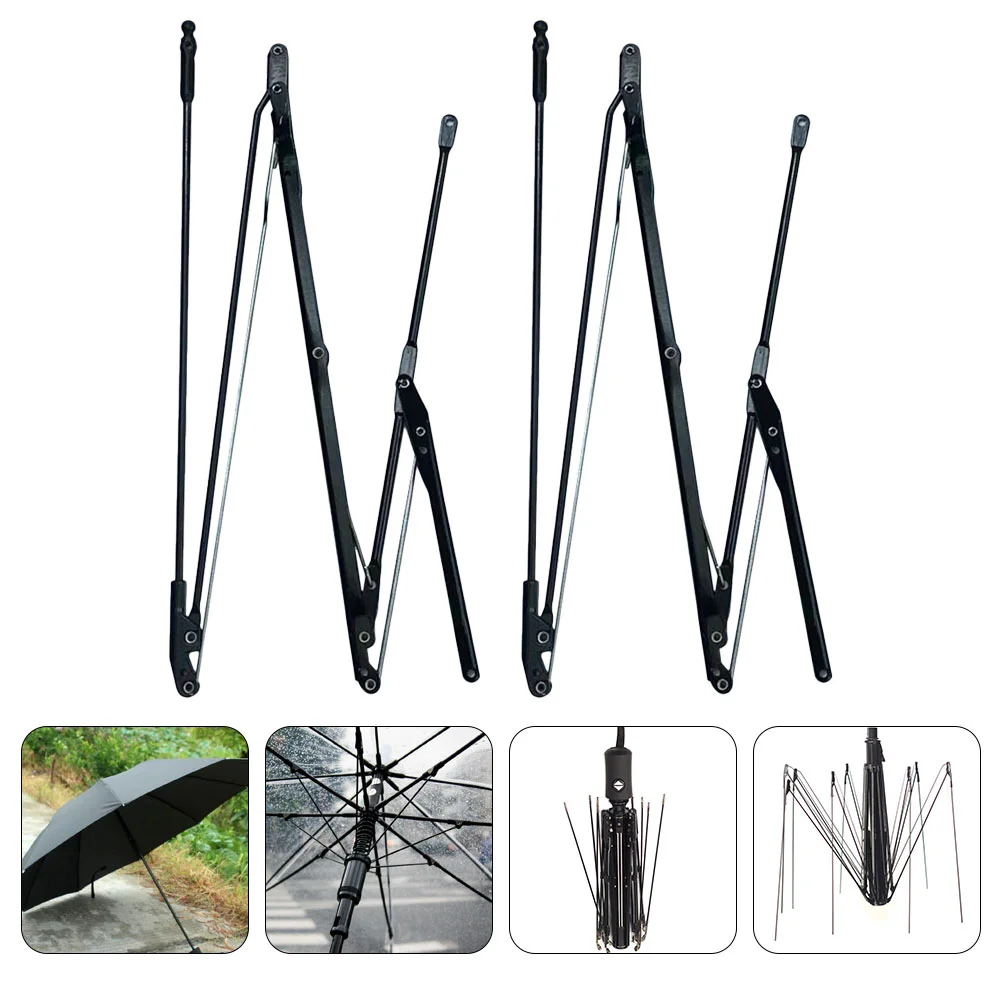 

2 Sets Umbrella Accessories Mini Repairing Parts Ribs Component Only Iron Folding