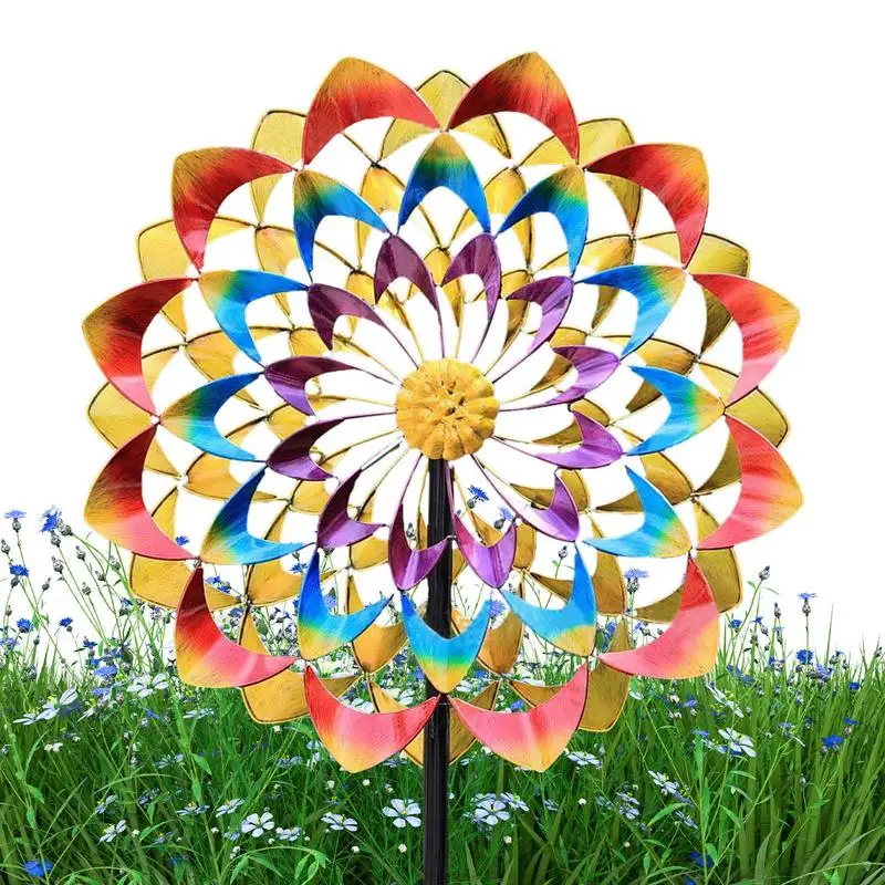 

Wind Rotating Windmill Rotating Sculpture Windmill Harlow Rotators Reusable Gardening Plug Wind Spinners Metal Wind Sculpture