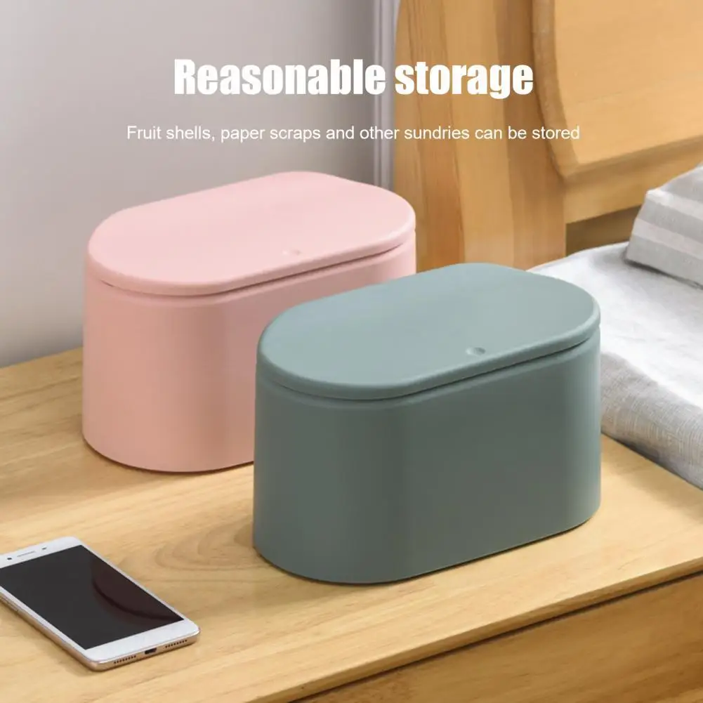 

Easy to Clean Waste Bin Garbage Can Bin Household Durable Desktop Waste Bins Trashcan Space Saving Compact Desk Sundries Barrel