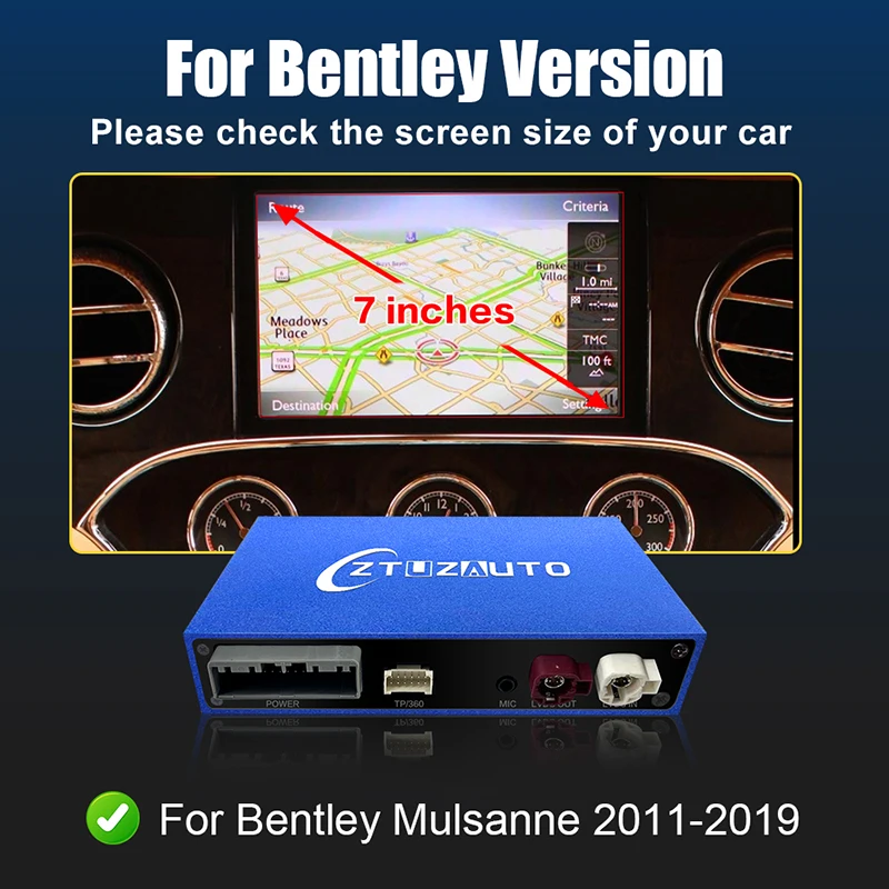 

Беспроводной CarPlay для Bentley Mulsanne Android Auto Airplay, зеркальная связь, модернизированная автомобильная Ai Box, мультимедийная USB-навигация, DSP-камера