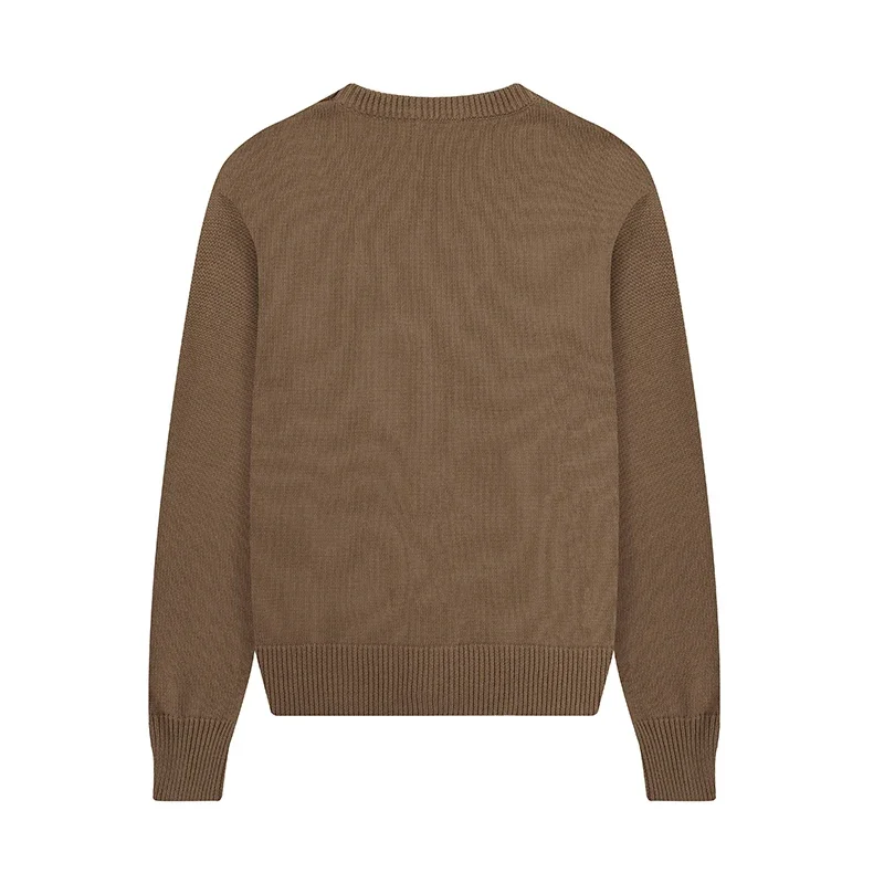 Новинка 2024 мужской кардиган с V-образным вырезом однотонный вязаный свитер