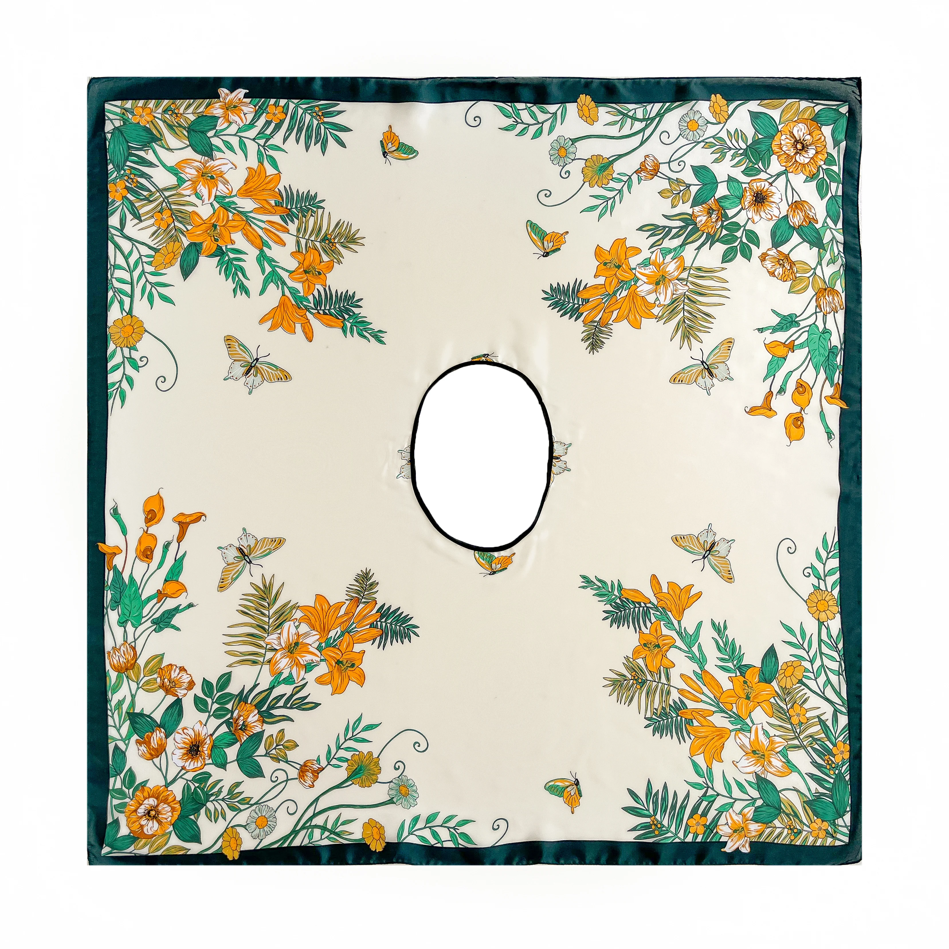 2024 Новый Шелковый шарф 110x110 см роскошный брендовый дизайнерский пуловер с