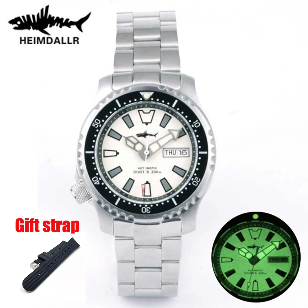 

Heimdallr Automatic Men's Watch NH36A Men Mechanical Wristwatches Diver Watch 200M 316L Steel Sapphire Crystal 3C Luminous Dial
