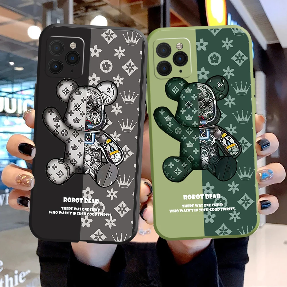 Чехол для iPhone 11 12 Pro MAX Mini 13 6 6S 7 8 Plus X XS XR SE 2022 чехол из жидкого силикона армейский