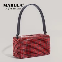 mabula luxury sparkling rhinestone evening clutch handbags bling crystal party crossboby bag removable metal chian top handle pu