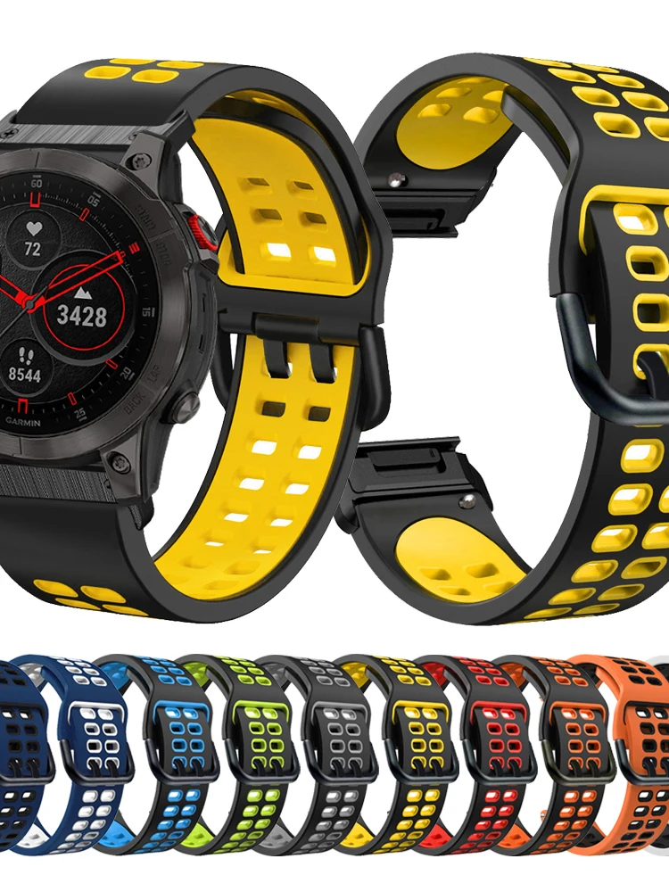 

Силиконовый спортивный ремешок для Garmin EPIX GEN2 Fenix7 7X Solar/6X 6xpro 5xplus Forerunner 935 Enduro 2, ремешок для часов QuickFit 22 мм 26 мм