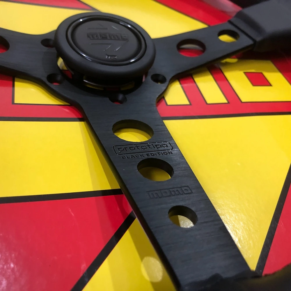 14-дюймовый гоночный руль MOMO Prototipo Drift Car Rally JDM кожаный Volantes для VW HONDA TOYOTA BMW