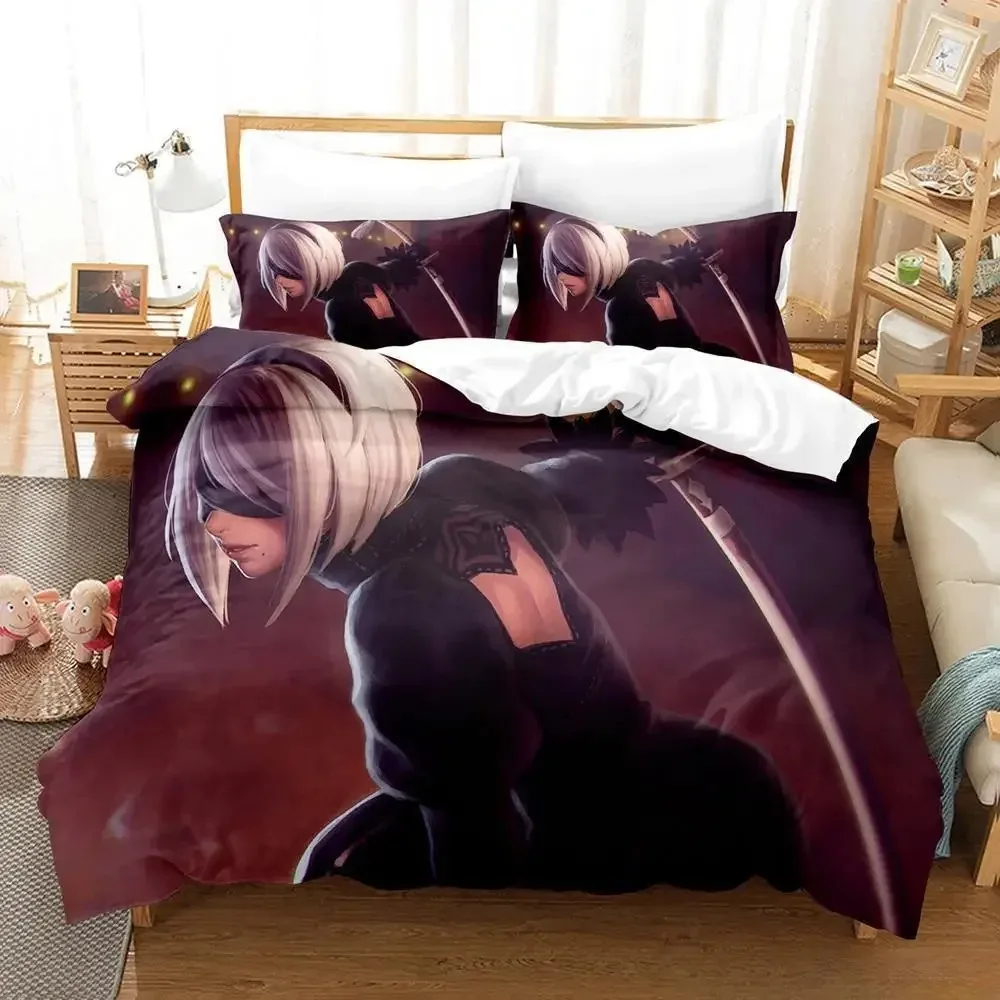 NieR Automata Bedding Set Single Twin Full Queen King Size Bed Adult Kid Bedroom Duvet cover Sets 3D Anime Sheet