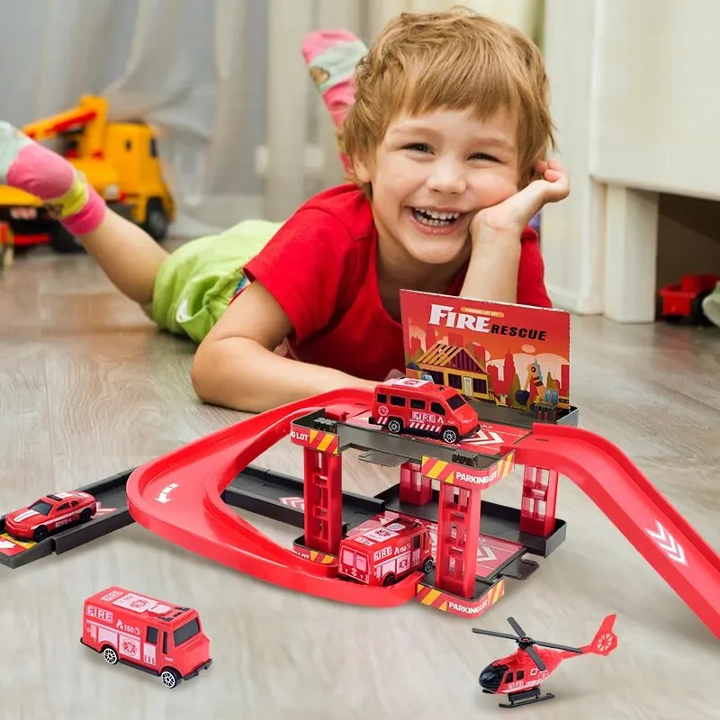 Детский обратный автомобиль противопожарная Военная Инженерная игрушка для