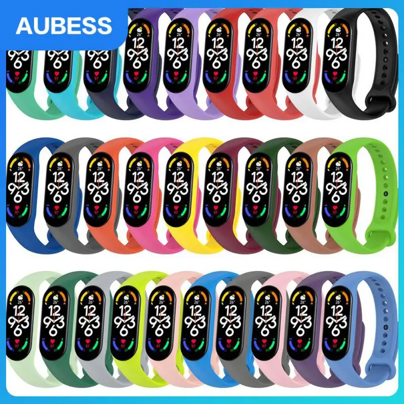 

1PC Strap For Xiaomi Mi Band 7 Silicone Wristband Bracelet Replacement For Xiaomi Band 7 MiBand 7 Wrist Color TPU Strap