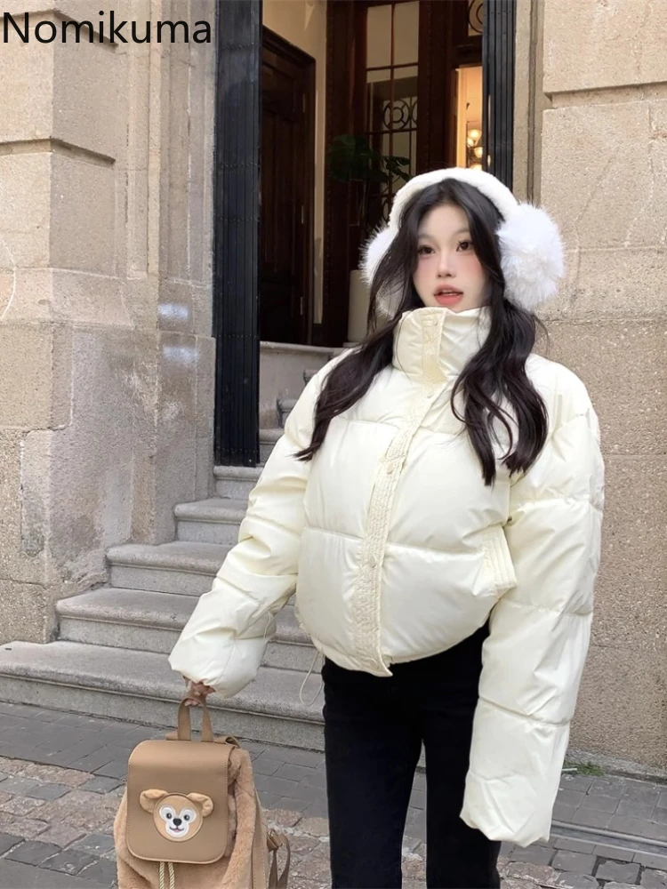 Зимняя одежда кожаные парки со стойкой женские винтажные модные утолщенные