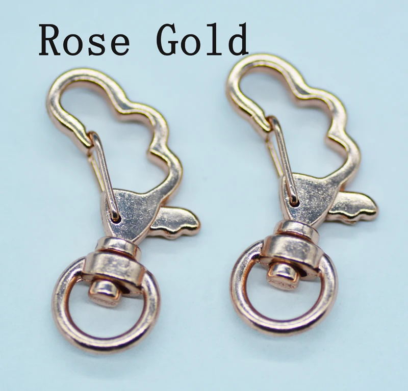 

NEW ! 35MM 1000PCS Leaves High Quality Zinc Alloy Carabiner Swivel Clasps For Key Ring Key