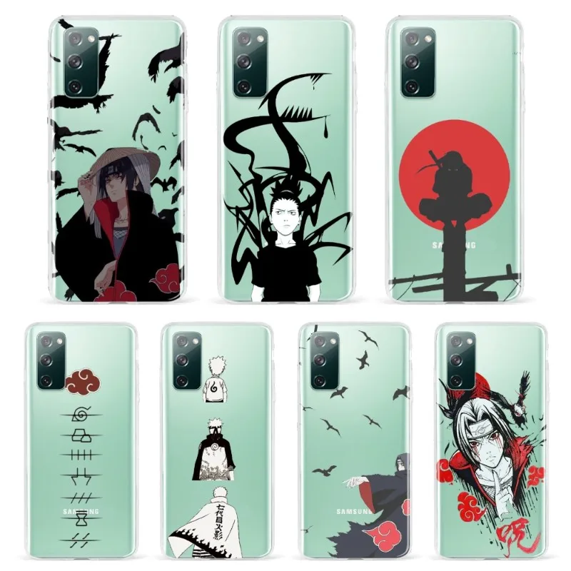 

Anime Naruto Akatsuki Uchiha Itachi Phone Case For Samsung S22 S30 S10 S20 S21 FE S9 Plus Ultra Pro Coque Transparent Cover
