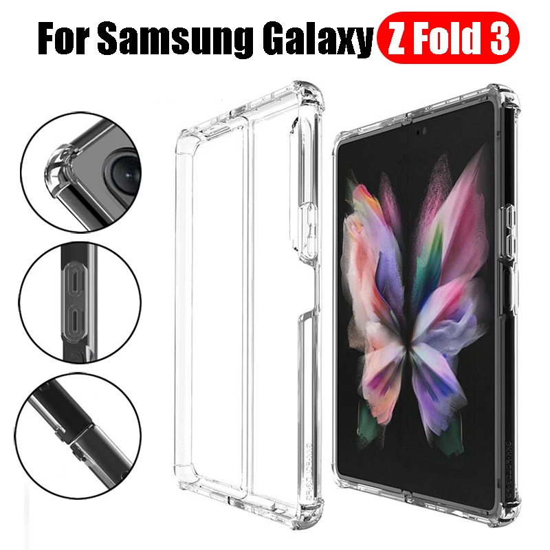 

For Samsung Galaxy Z Fold 3 5G Air-cushion Anti-drop Phone Case Front Back Protective Cover Protector Fundas for Galaxy Z Fold3