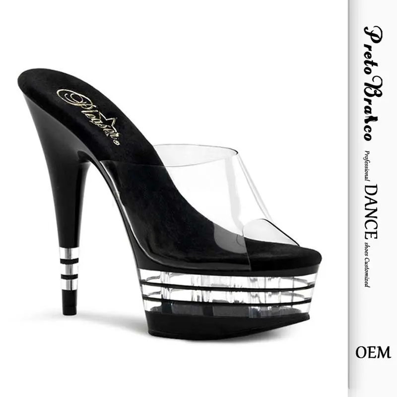 

Women's Shoes Transparent Crystal High Heel Fish Mouth High Heel Nightclub Sandals Dance Shoes 15cm Heel 5cm Platform YKC
