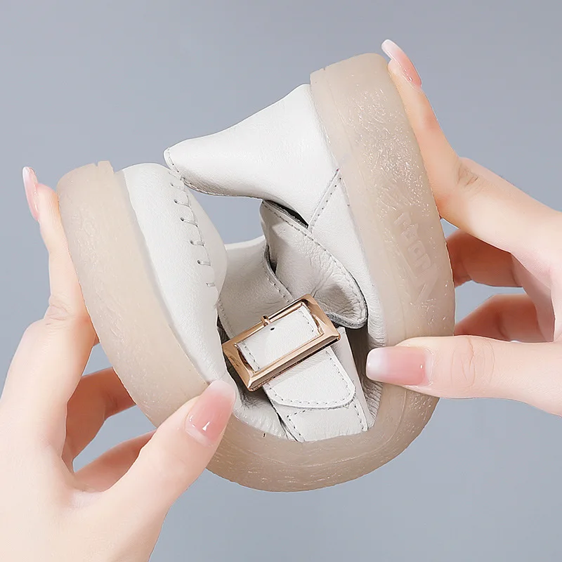 Summer Flat Women's Shoes 2023 Orthopedic Loafers Woman Moccasins Stitched Slip On Ballet Flats For Women Nurse Shoes Medical