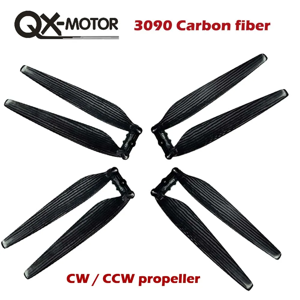 

QX-MOTOR 3090 складной пропеллер из углеродного волокна CW / CCW Для многоосевого двигателя Hobbywing X8
