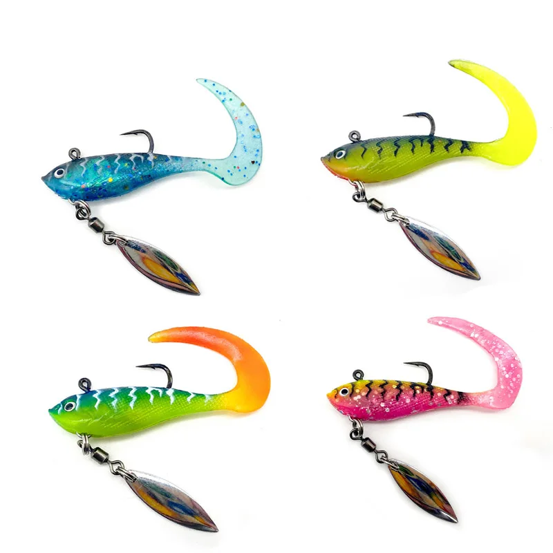 1 шт. воблеры с джиг-головой мягкие приманки 6 см 7 г силиконовая искусственная