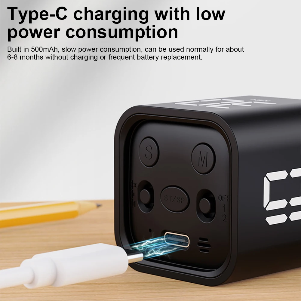 Вращающийся таймер Pomodoro настольный производительности с датчиком гравитации