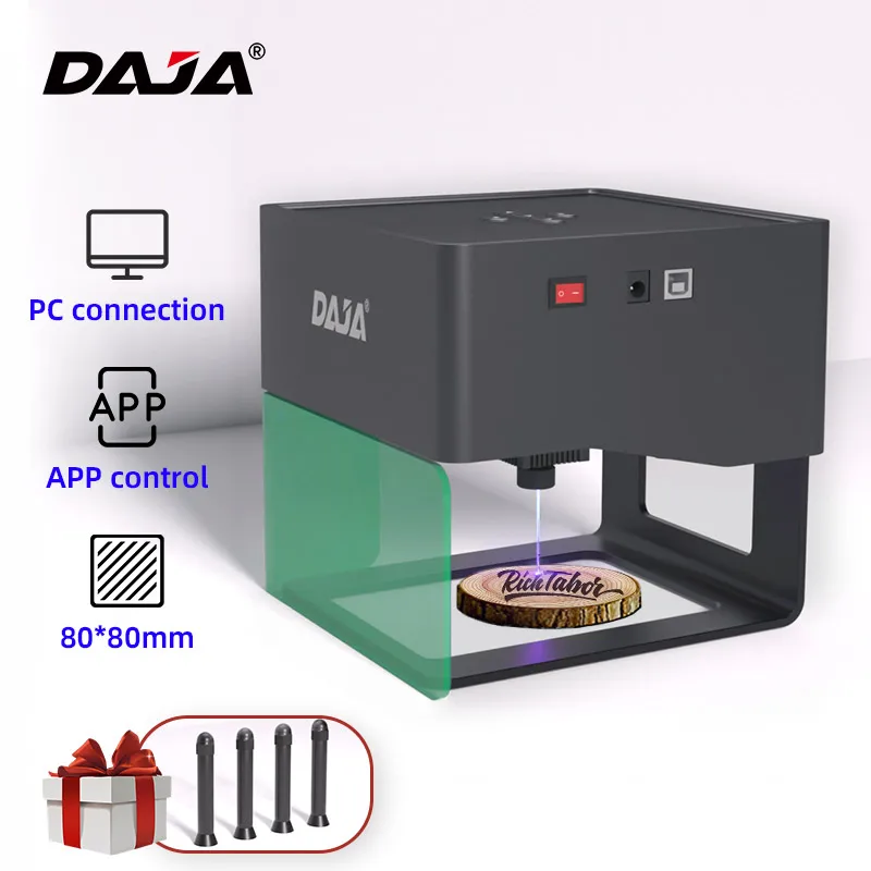 Special Offers DAJA Laser Engraver CNC Diy DJ6 Laser Engraving Machine 3000mw Fast Mini Logo Mark Printer Cutter Woodworking Wood Plastic