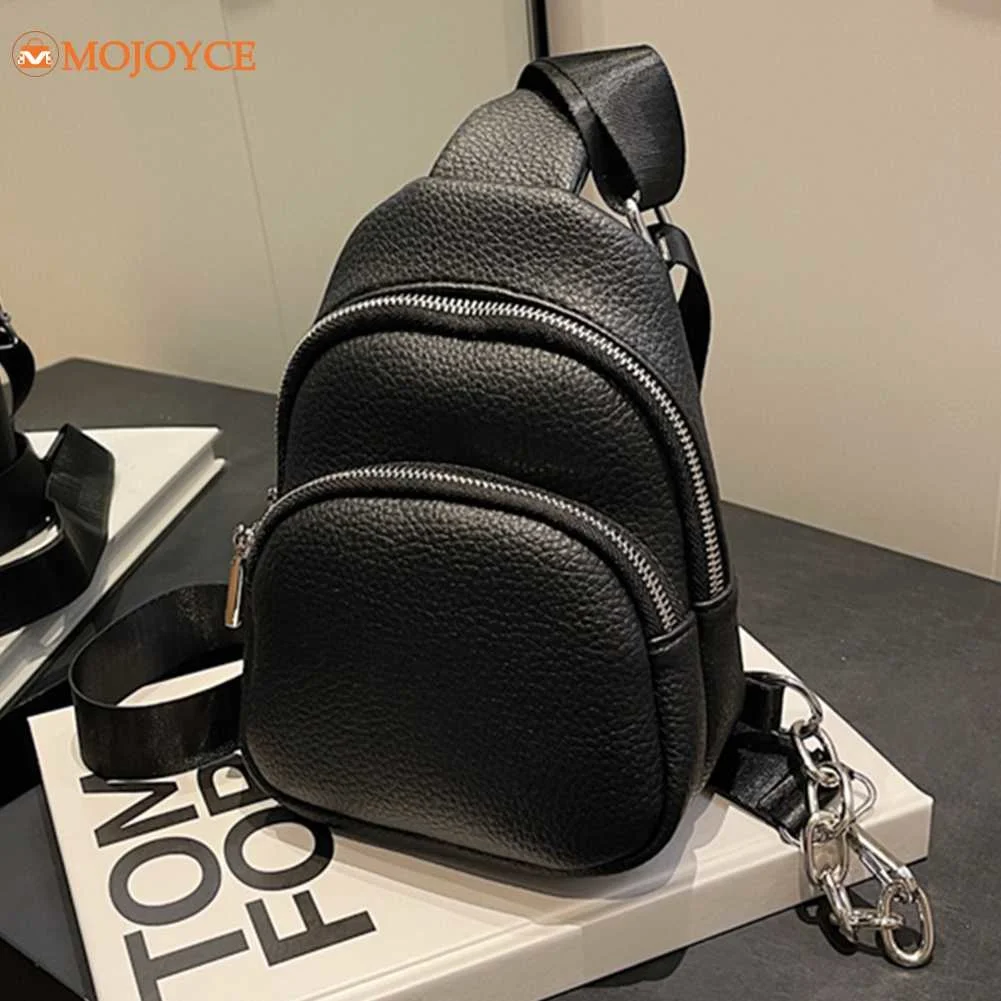 

PU Leather Women's Chest Bags Fashionable Female Soft Satchel Bags Sling Purse Bag Ladies Solid Color Shoulder Messenger Bag