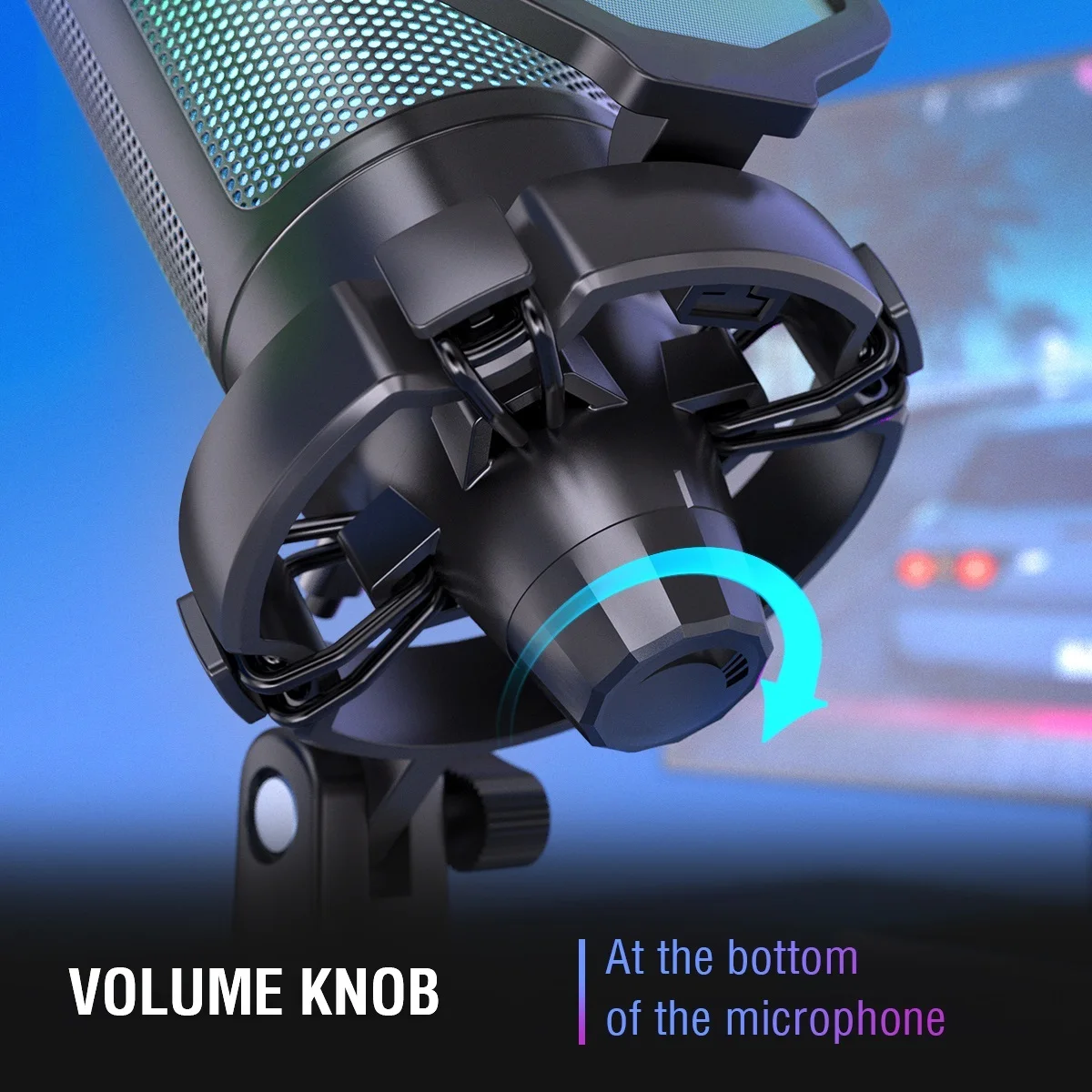 USB конденсаторный игровой микрофон для ПК PS4 PS5 MAC с поп-фильтром Противоударное