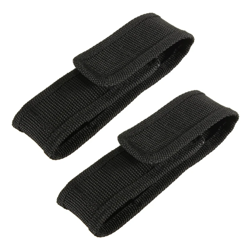 

6Pcs 13Cm Black Nylon Holster Holder Belt Pouch Case Bag For LED Flashlight Torch