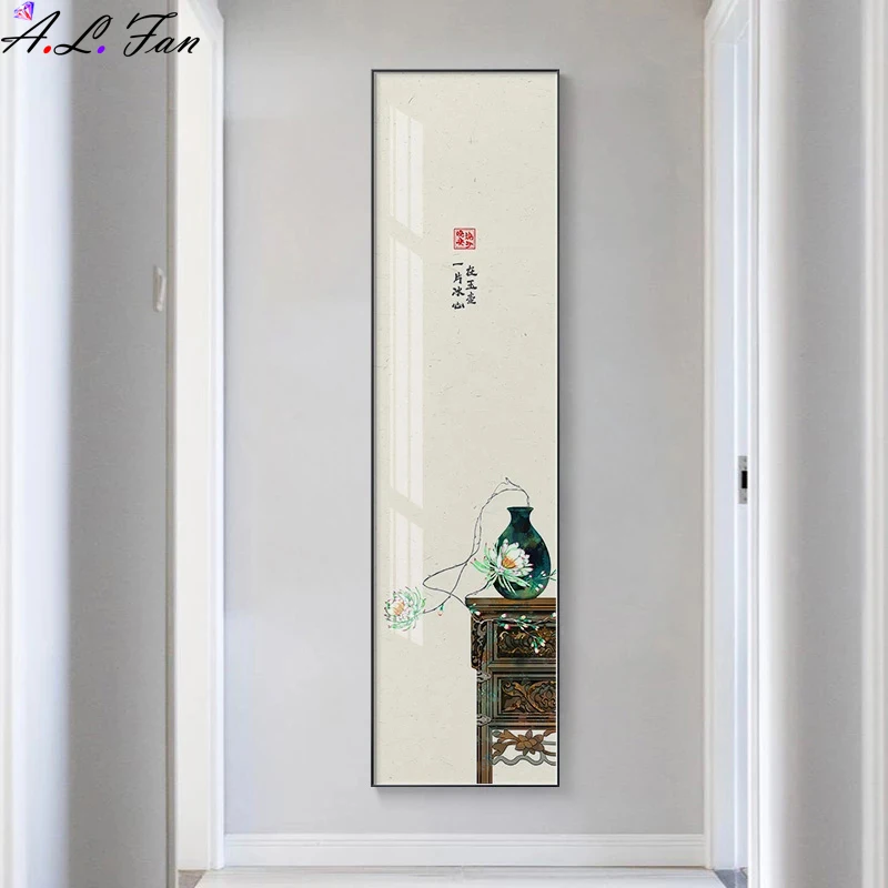 Vintage Plant Flower Lotus Canvas Painting Japanese Style Landscape Art Poster Print for Living Room Hotel Wall Pictures |