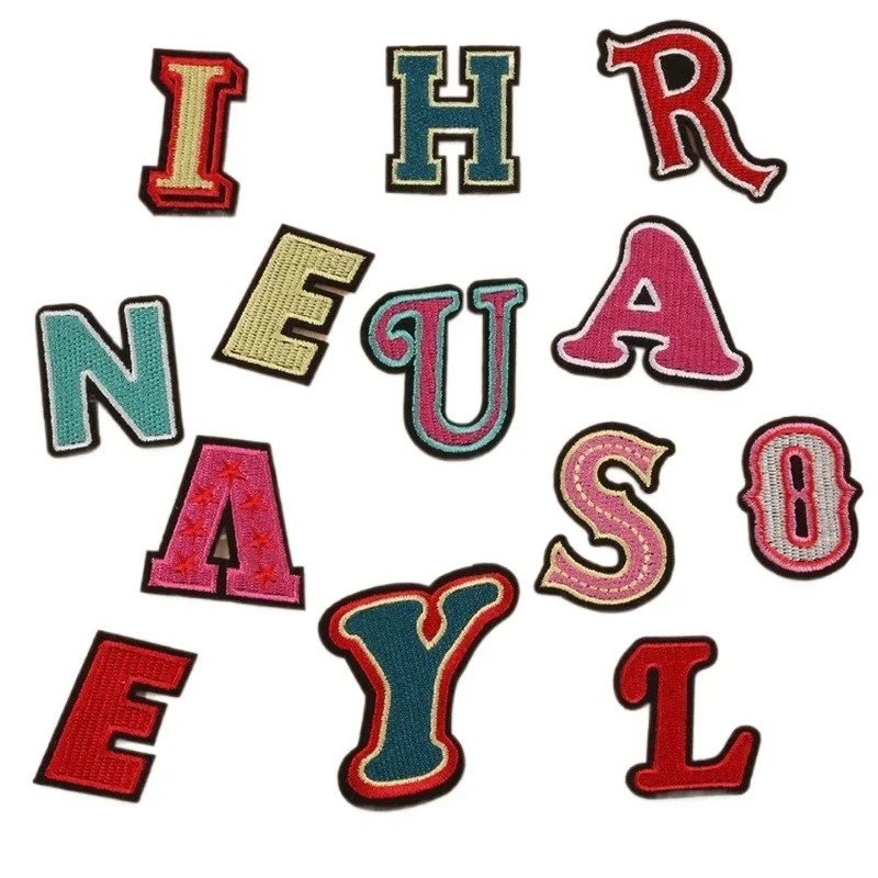 100 шт./лот роскошная нашивка с вышивкой буквеная обувь шляпа сумка No. Бирки именем