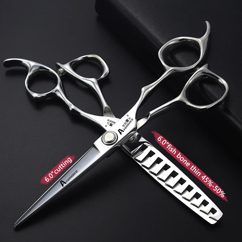 Профессиональные Парикмахерские ножницы Axemoore 6/6 5 дюймов набор парикмахерских