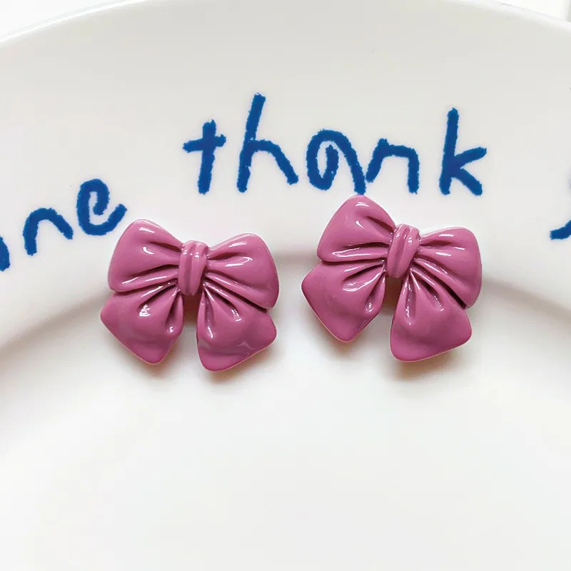 WFFNNKC 20 шт. Красочный глянцевый бант с плоской спинкой из смолы детские заколки для