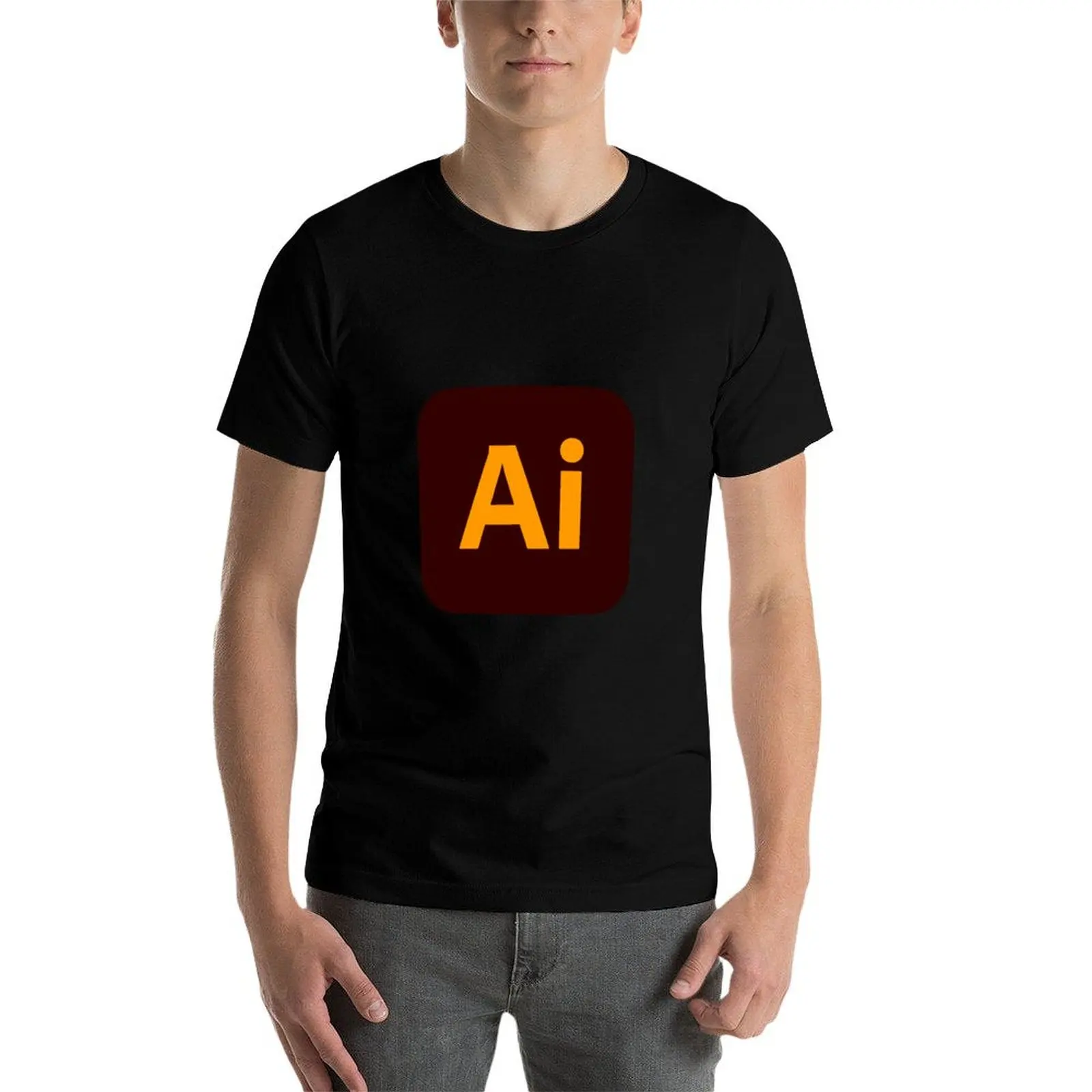 Фото Футболка Adobe Illustrator с короткими рукавами, устойчивая к запаху №4