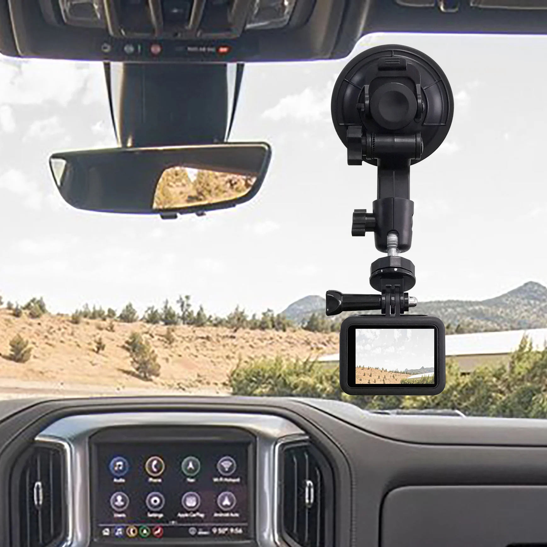 

Car Driving Recorder Suction Cup Mount 360 Rotation Detachable Vehicle Windshield Window Camera Holder Stand For Gopros Hero 4/3