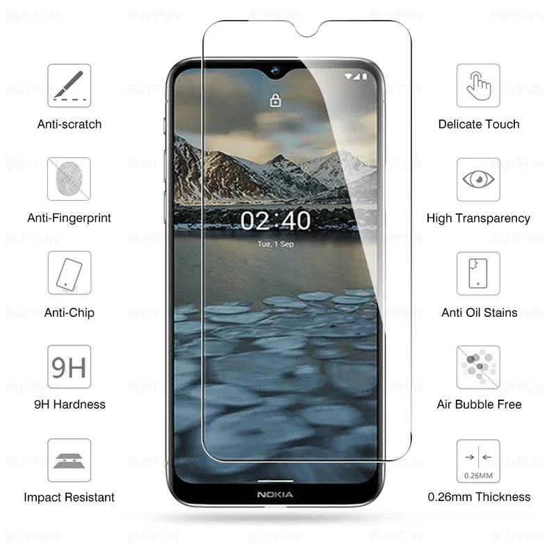 

9H Tempered Protector Glass For Nokia X6 2018 C20 Plus 1.3 2.4 8.3 7 Plus G11 C21 HD Clear Safety Screen Protective Cover Film