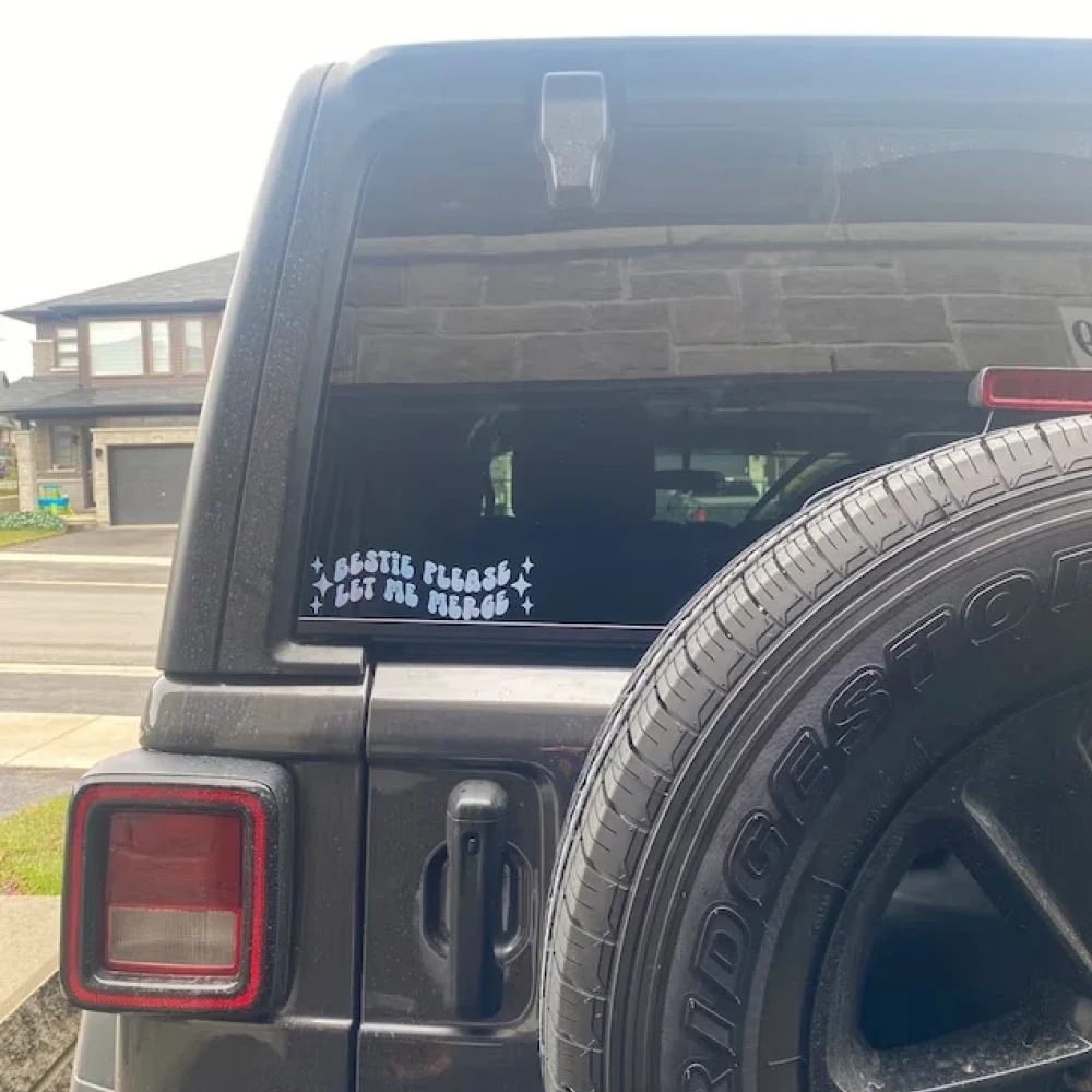 Bestie Please Let Me Merge забавные автомобильные наклейки на бампер окна декор виниловые