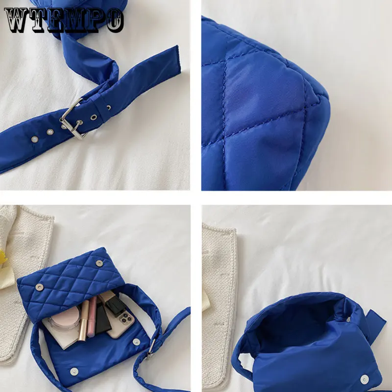 Fashion Space Pad Cotton Women Shoulder Bags Winter Nylon Padded Quilted Shopper Bags Female Casual Crossbody Bags Handbags