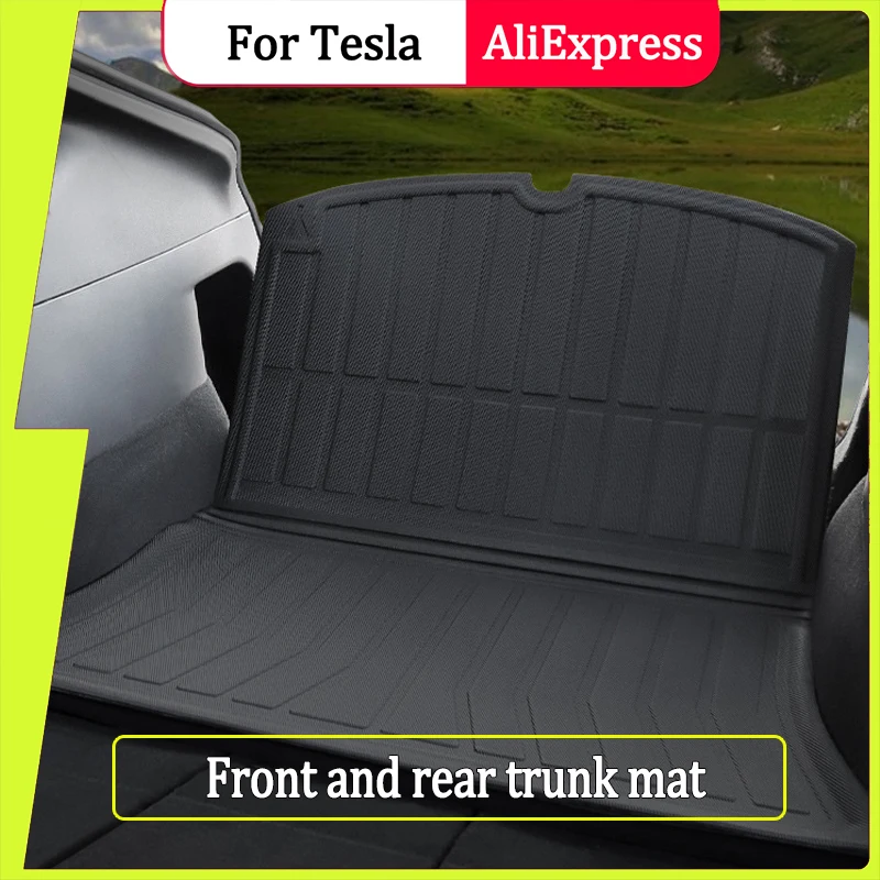 New TPE Pad Front Rear Mat for Tesla Model 3 Model Y Mat Accessories Trunk Cargo Tray Floor Mat Trunk Mats