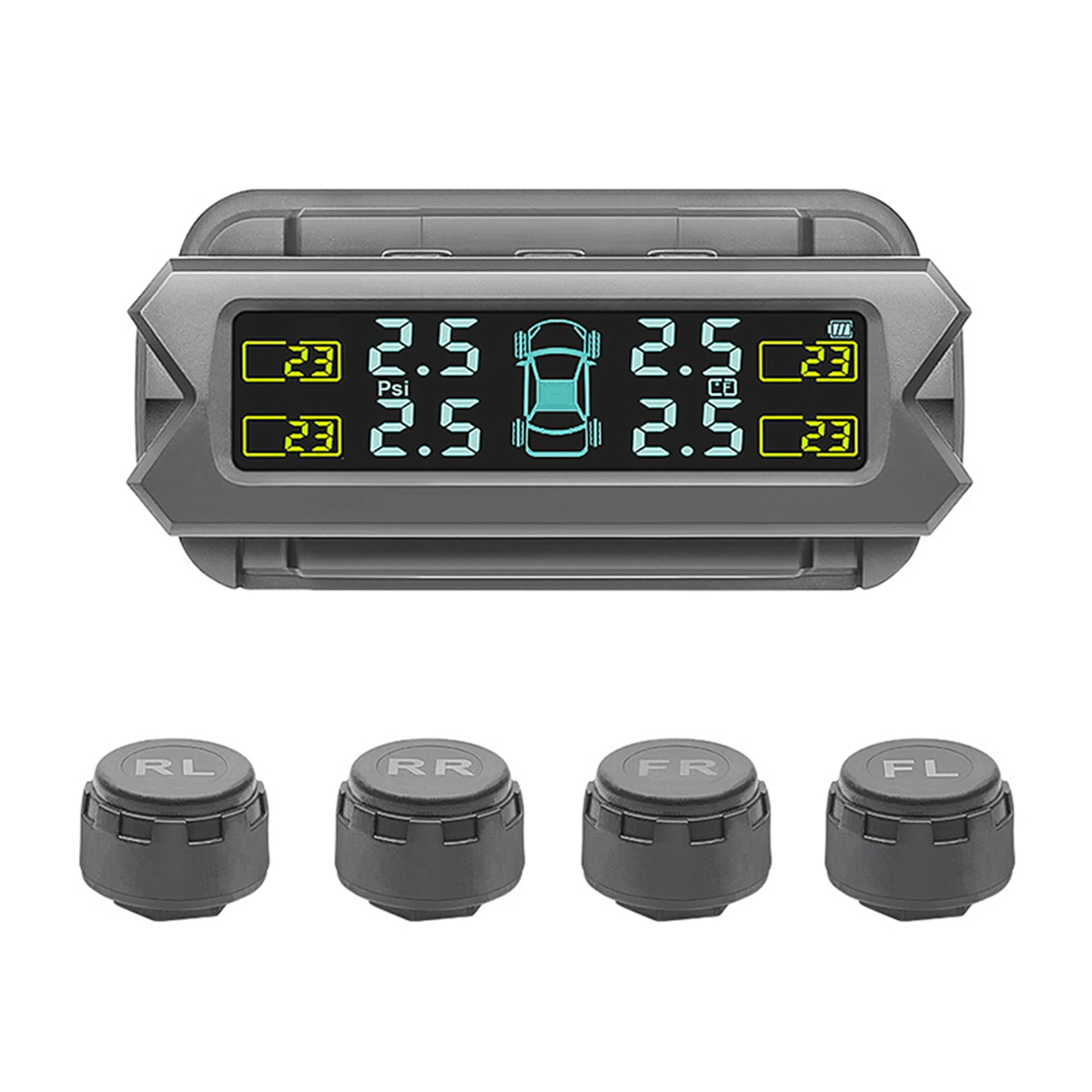 

Motorcycle TPMS Tire Pressure Monitoring System 4 External Sensor Wireless LCD Colorful Display Shift For Status Precise Digital