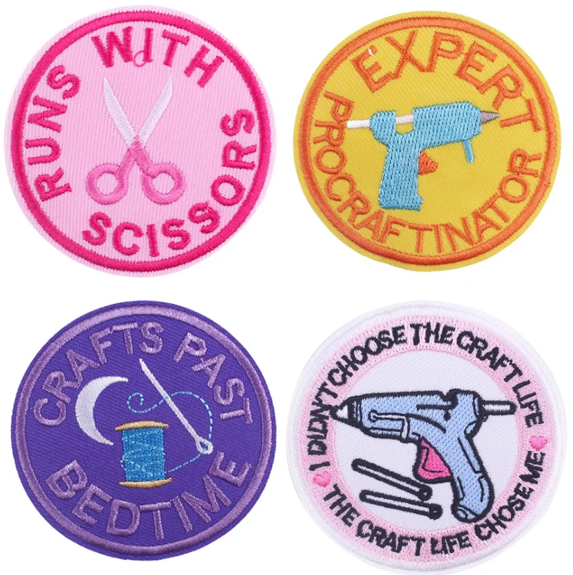 

10 шт., вышитые нашивки для одежды