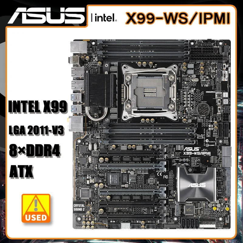 

X99 Motherboard ASUS X99-WS/IPMI Motherboard LGA 2011-V3 8×DDR4 PCI-E 3.0 USB3.0 M.2 SATA III USB3.0 ATX