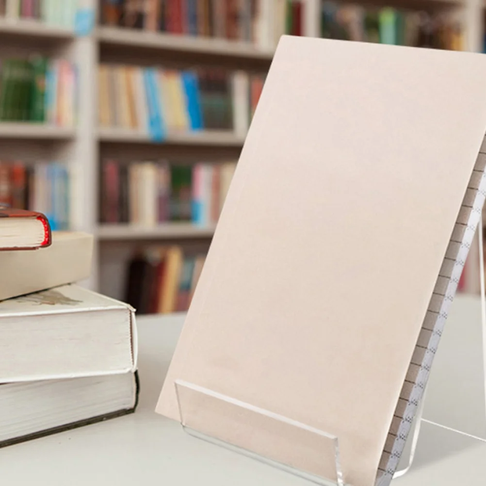 

6 Pcs Transparent Display Stand Book Bracket School Easel Notebook Shelf Acrylic Magazine