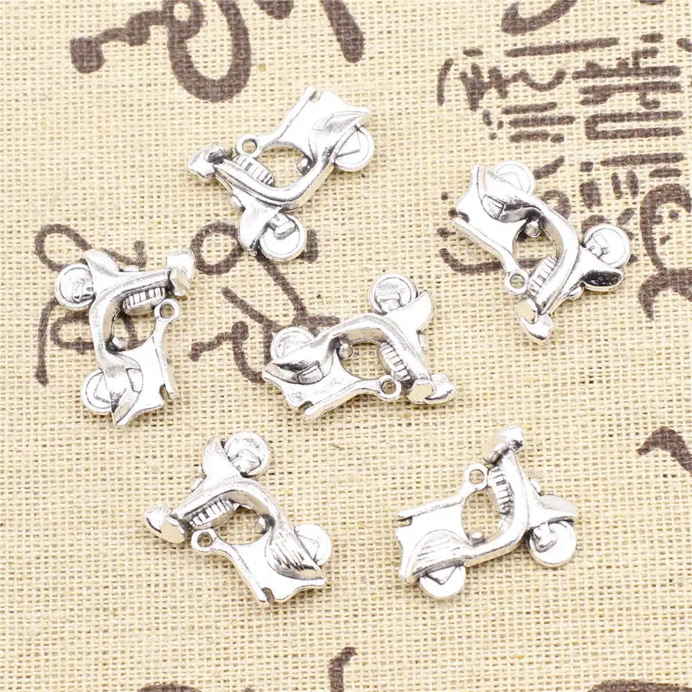 

Electric Car Charms For Bracelets Pendant Diy Car Accessori 17X23mm Antique Silver Color 10 Pieces