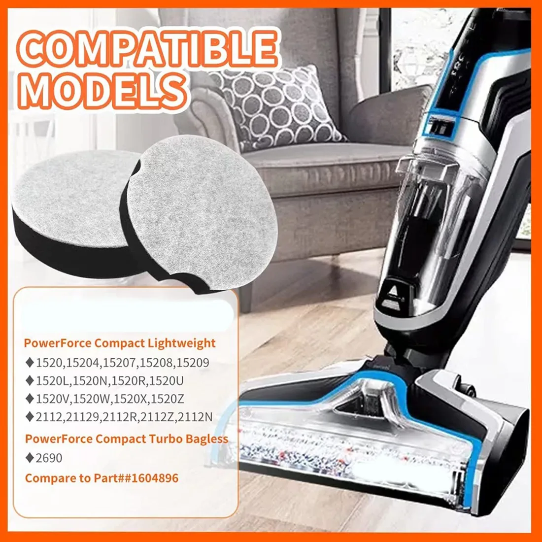 5 шт. Сменный фильтр для пылесоса Bissell PowerForce Compact