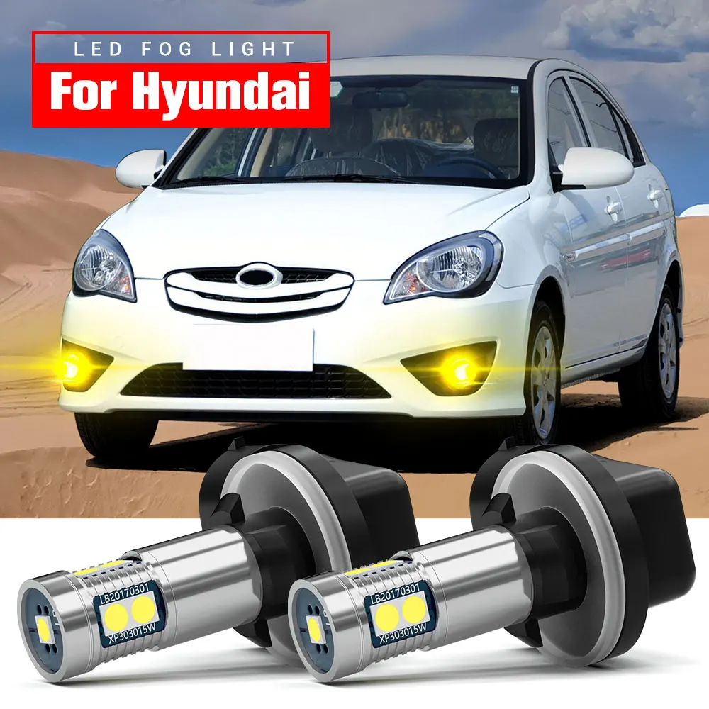 2pcs LED Fog Light Lamp Blub 881 H27W Canbus Error Free For Hyundai Accent Elantra Getz i10 i20 i30 ix20 ix35 Santa Fe Sonata Tu