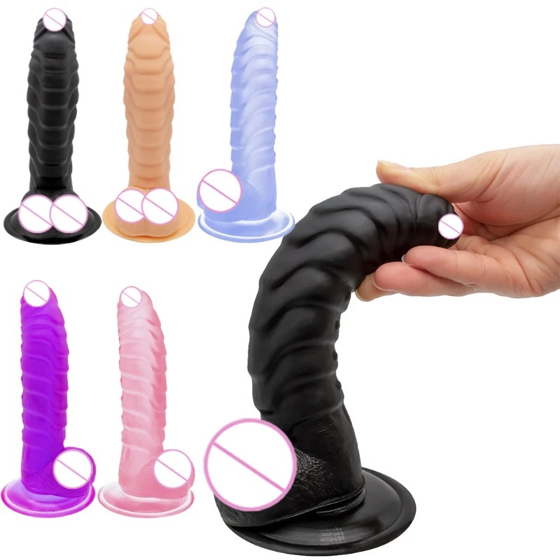 Новый Красочный огромный монстр-Пенис с присоской игрушки для точки G