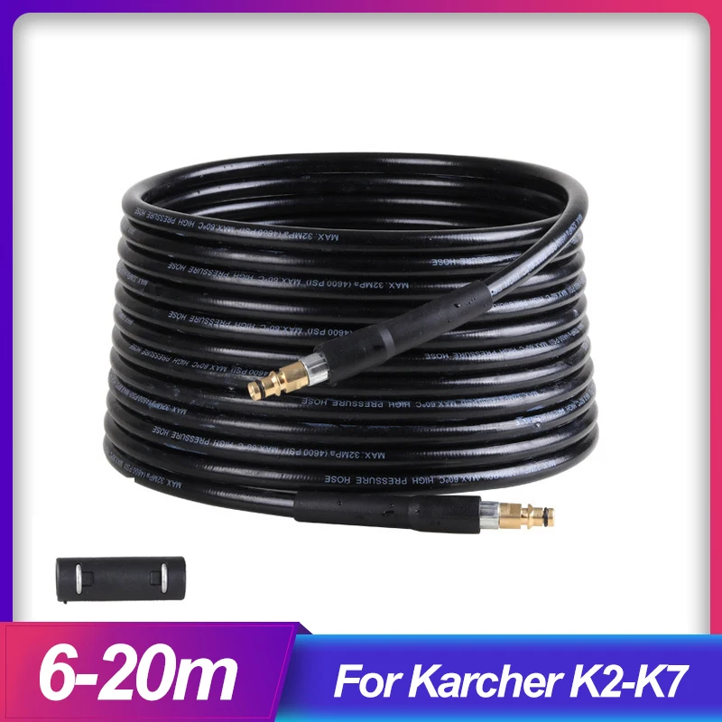 6-20m High Pressure Washer Hose Pipe Cord Car Washer Water Cleaning Extension Hose Connector For Karcher K2 K3 K4 K5 K7 Sink